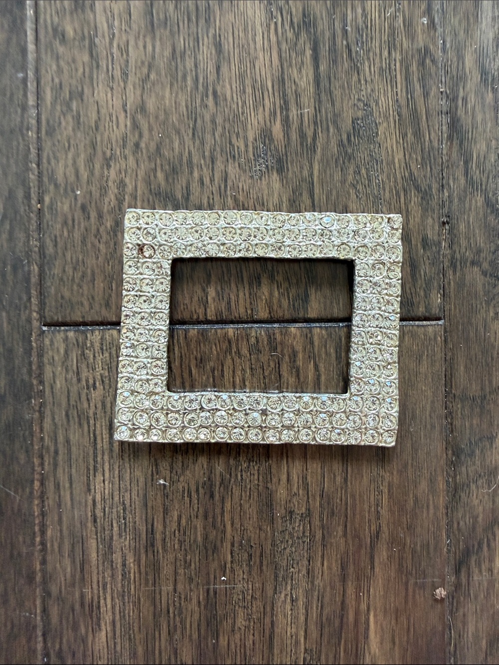 Gold Crystal-Embellished Rectangular Wall Accent